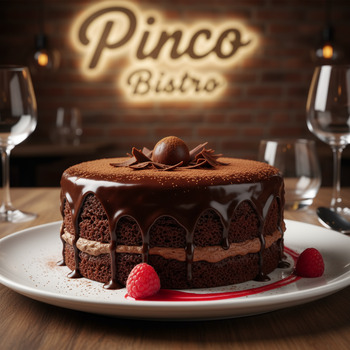 Трюфельный шоколадный торт в Pinco Bistro