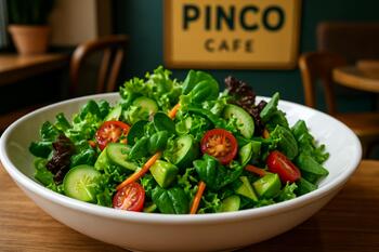 Свежий зеленый салат в Pinco
