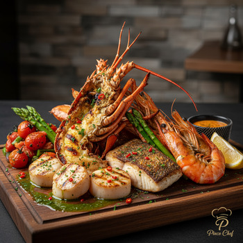Фирменные морепродукты гриль от шеф-повара Pinco