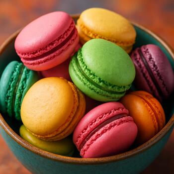 Ассорти макаронов разных цветов в Pinco