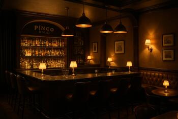 Атмосферный барный интерьер Pinco Bistro