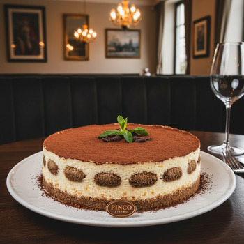 Целый тирамису-чизкейк в Pinco Bistro